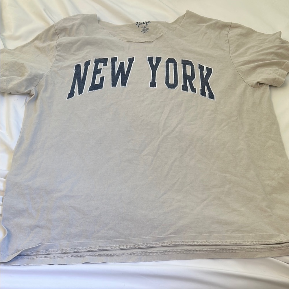 Brandy Melville Off Shoulder New York T Shirt